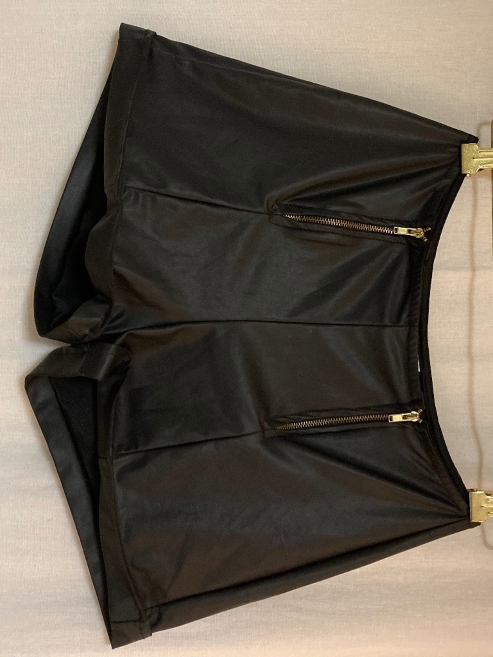 Faux Leather Hot Pants Short Shorts Black Size Small - Picture 10 of 11